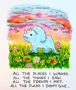 Mini Original ‘All The Places I Walked…’ Drawing (A5)