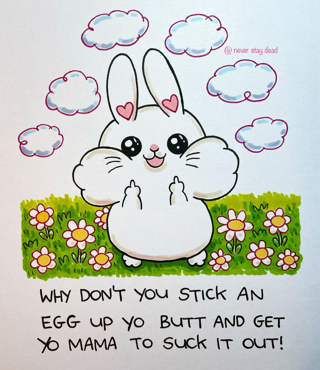 Mini Original ‘Easter Bunny’ Doodle (A5)
