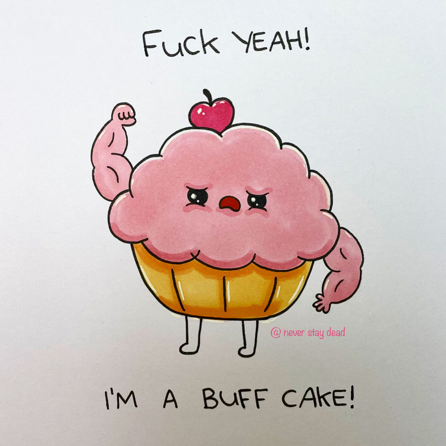 Mini Original ‘Buff Cake’ Drawing (A5)