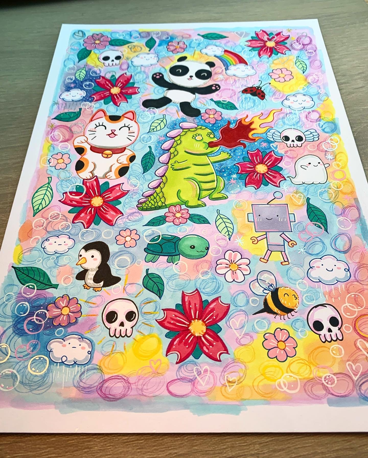Original ‘Kawaii’ Mixed Media