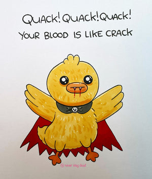 Mini Original ‘Vampire Duck’ Doodle (A5)
