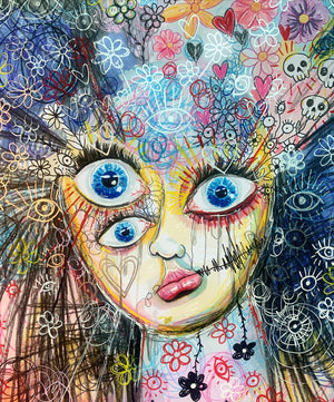Original ‘I Don’t Feel Like Myself Today’ Mixed Media (A4)