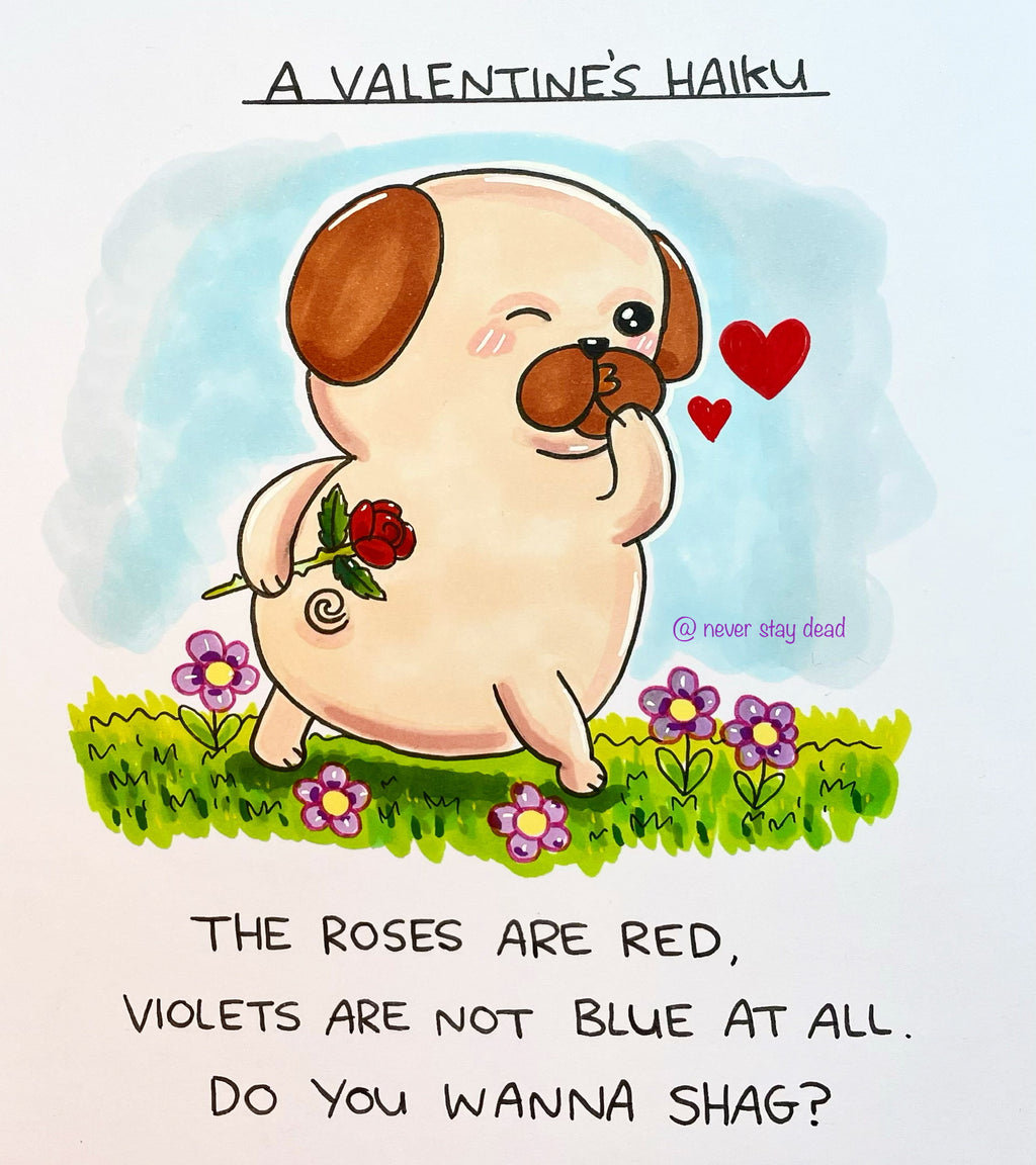 Mini Original ‘A Valentine’s Haiku’ Doodle (A5)