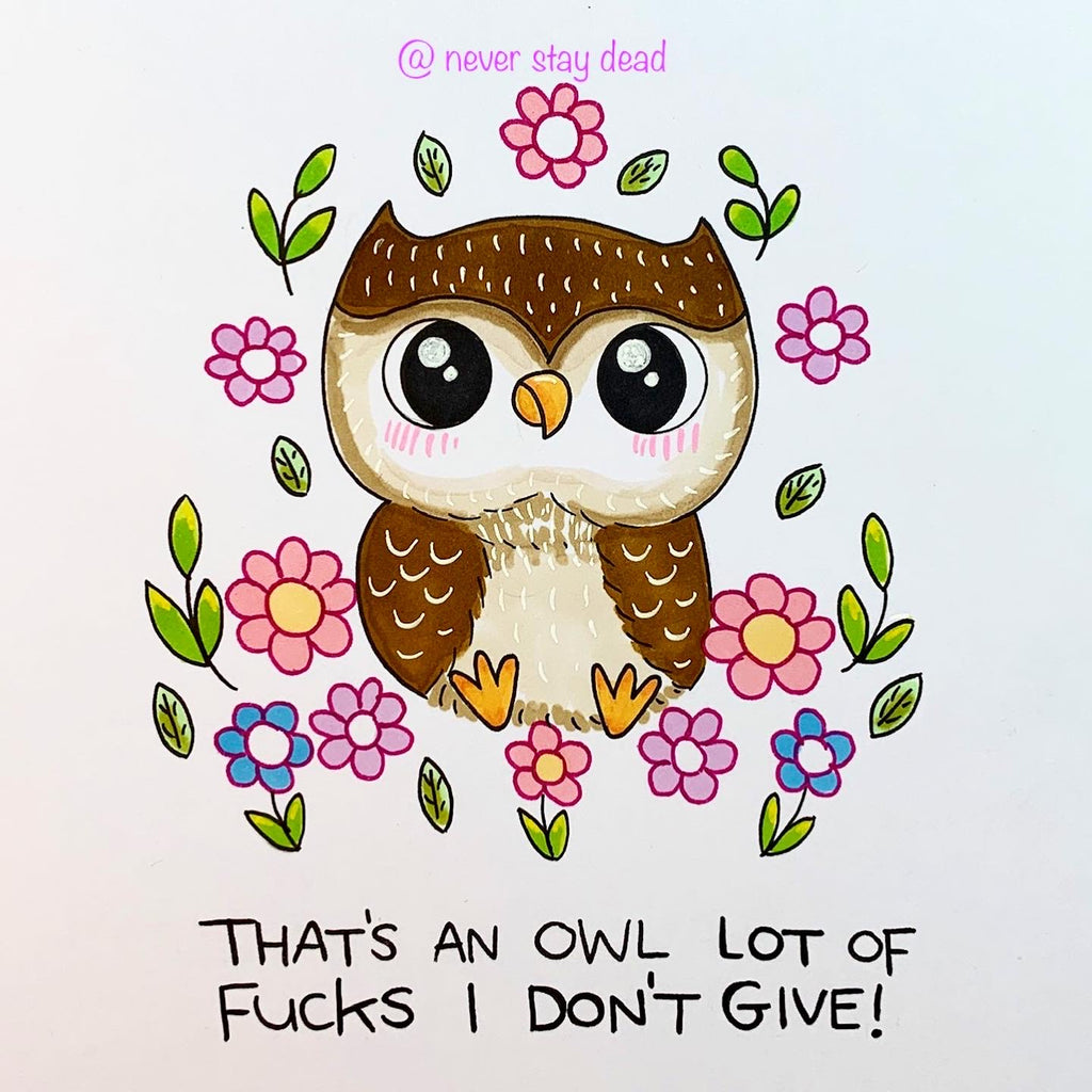 Mini Original ‘An Owl Lot Of…’ Drawing (A5)