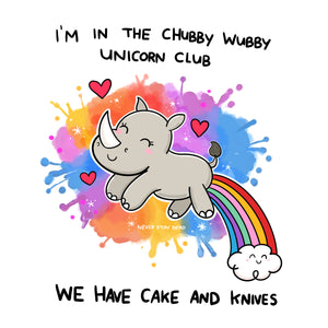 'Chubby Wubby Unicorn' Print