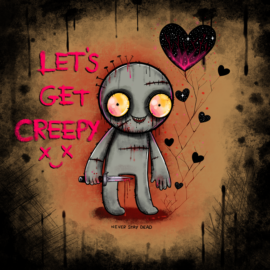 ‘Let’s Get Creepy’ Print (8x8)