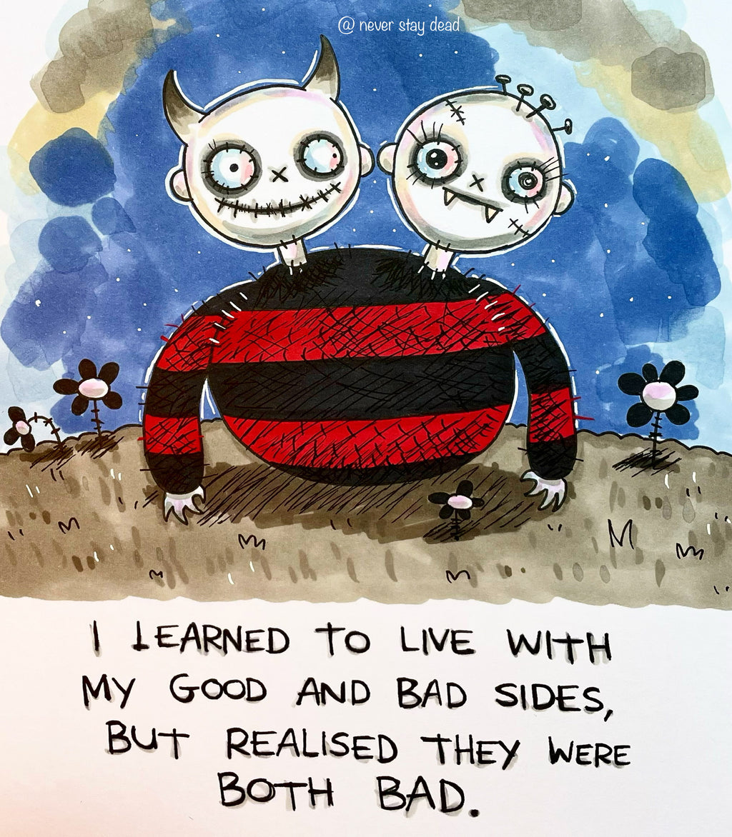 Mini Original ‘My Bad Sides’ Drawing (A5)