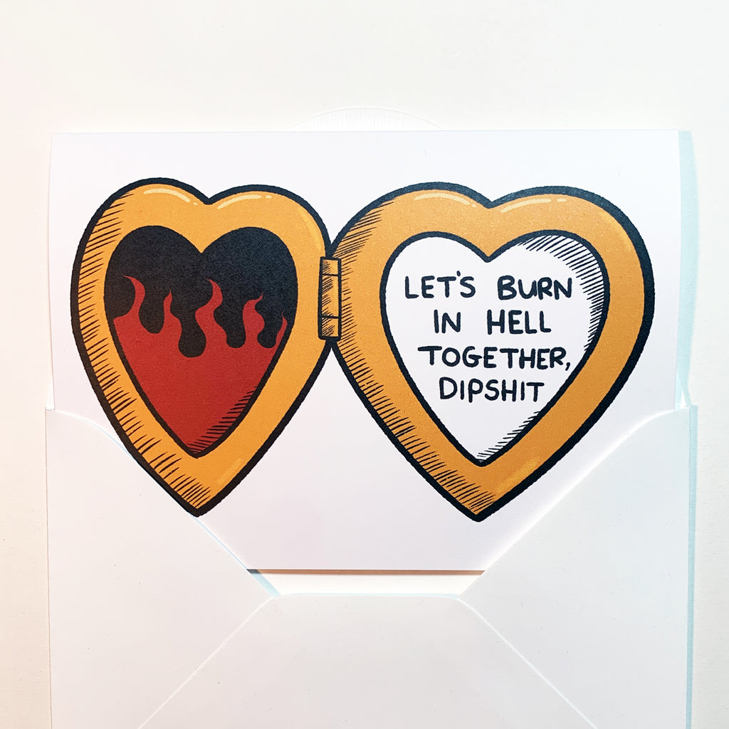 ‘Let’s Burn In Hell...’ Card