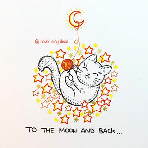 Mini Original ‘To The Moon...’ Doodle (A5)