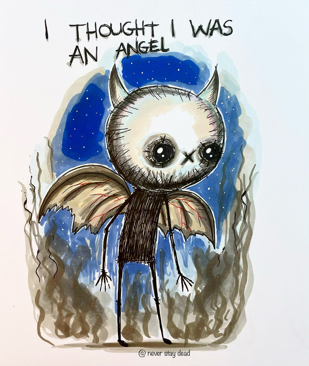 Mini Original ‘I Thought I Was An Angel’ Drawing (A5)