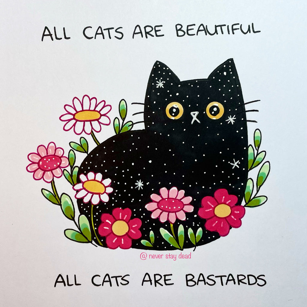 Mini Original ‘All Cats Are Beautiful…’ Drawing (A5)