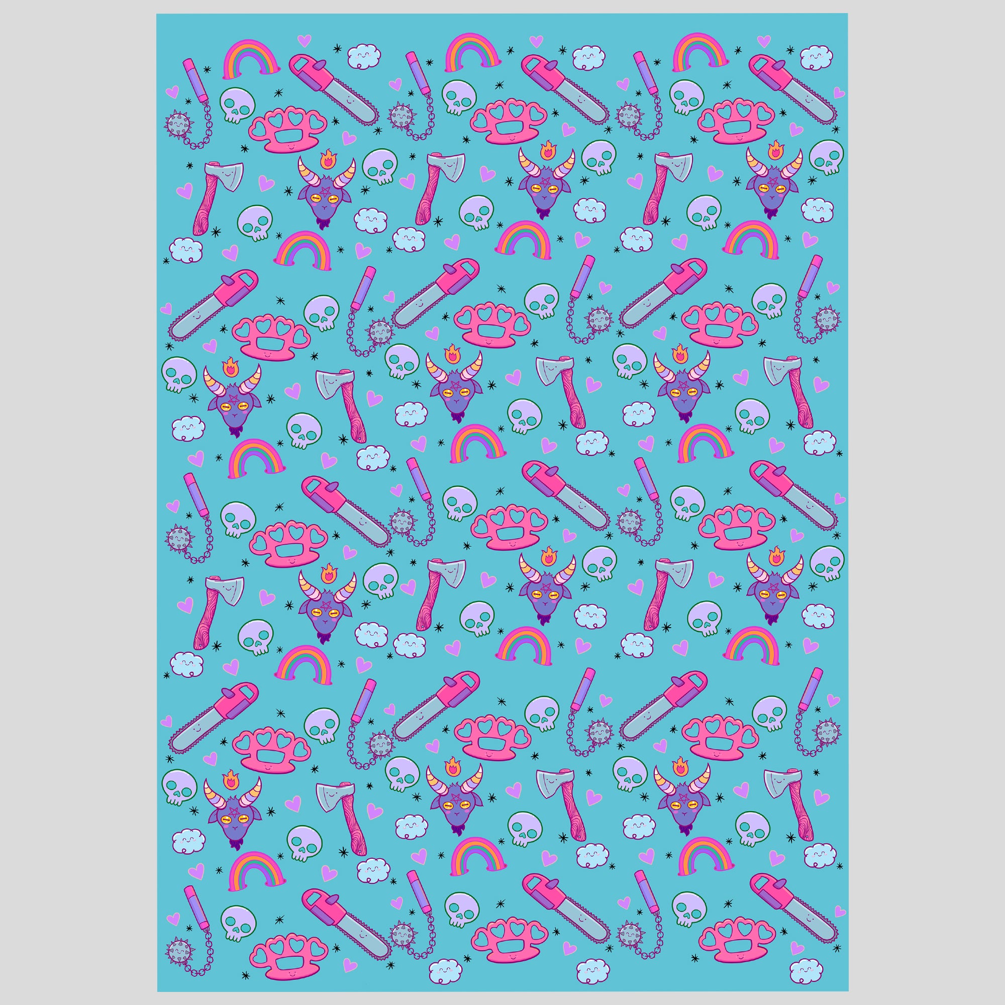Pastel Goth Baphomet Wrapping Paper (50x70cm Sheet)