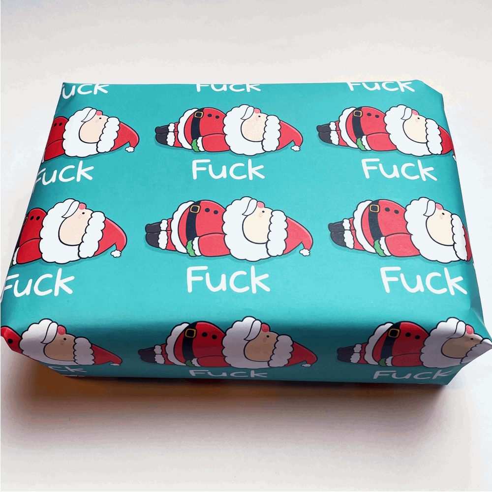‘F#!k’ Santa Wrapping Paper (50x70cm Sheet)