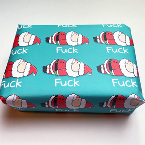‘F#!k’ Santa Wrapping Paper (50x70cm Sheet)
