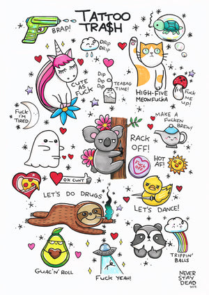 'Tattoo Trash 2' Print