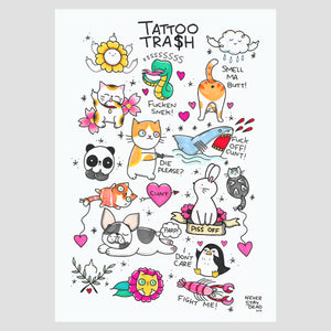'Tattoo Trash 1' Print